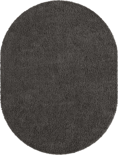 Dark Gray 8' x 10' Everyday Shag Oval Area Rug Thick Soft Touch Fluffy & Plush Shaggy Pile 100% Polypropylene With Cotton Backing Durable  Carpet for Sale at Rug Engine