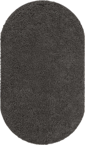 Dark Gray 5' x 8' Everyday Shag Oval Area Rug Thick Soft Touch Fluffy & Plush Shaggy Pile 100% Polypropylene With Cotton Backing Durable  Carpet for Sale at Rug Engine