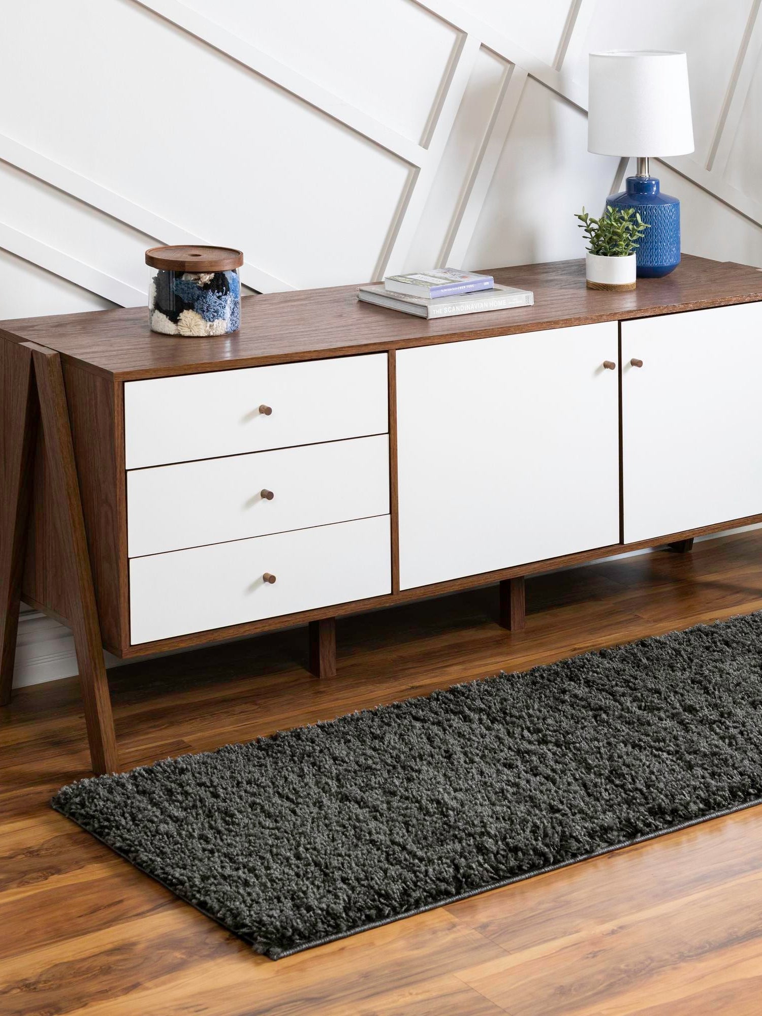 Dark Gray 2' 6 x 10' Everyday Shag Runner Area Rug Thick Soft Touch Fluffy & Plush Shaggy Pile 100% Polypropylene With Cotton Backing Durable  Carpet for Sale at Rug Engine