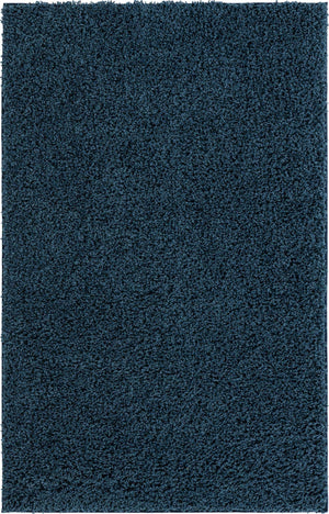 Navy Blue 4' x 6' Everyday Shag Rectangle Area Rug Thick Soft Touch Fluffy & Plush Shaggy Pile 100% Polypropylene With Cotton Backing Durable  Carpet for Sale at Rug Engine