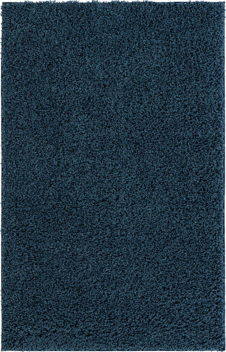 Navy Blue 4' x 6' Everyday Shag Rectangle Area Rug Thick Soft Touch Fluffy & Plush Shaggy Pile 100% Polypropylene With Cotton Backing Durable  Carpet for Sale at Rug Engine
