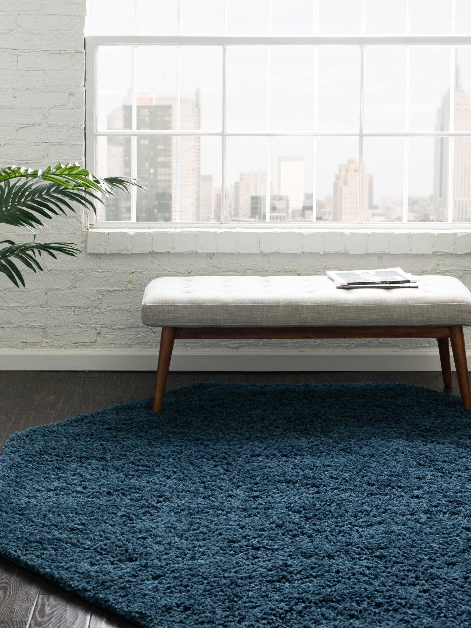 Navy Blue 6' x 6' Everyday Shag Octagon Area Rug Thick Soft Touch Fluffy & Plush Shaggy Pile 100% Polypropylene With Cotton Backing Durable  Carpet for Sale at Rug Engine