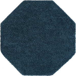 Navy Blue 6' x 6' Everyday Shag Octagon Area Rug Thick Soft Touch Fluffy & Plush Shaggy Pile 100% Polypropylene With Cotton Backing Durable  Carpet for Sale at Rug Engine