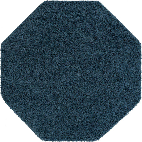 Navy Blue 6' x 6' Everyday Shag Octagon Area Rug Thick Soft Touch Fluffy & Plush Shaggy Pile 100% Polypropylene With Cotton Backing Durable  Carpet for Sale at Rug Engine