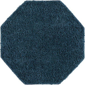 Navy Blue 4' x 4' Everyday Shag Octagon Area Rug Thick Soft Touch Fluffy & Plush Shaggy Pile 100% Polypropylene With Cotton Backing Durable  Carpet for Sale at Rug Engine