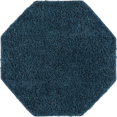 Navy Blue 4' x 4' Everyday Shag Octagon Area Rug Thick Soft Touch Fluffy & Plush Shaggy Pile 100% Polypropylene With Cotton Backing Durable  Carpet for Sale at Rug Engine