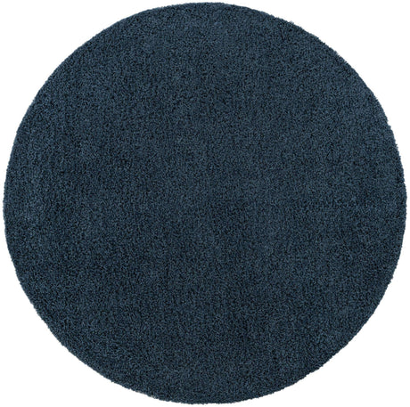 Navy Blue 7' 10 x 7' 10 Everyday Shag Round Area Rug Thick Soft Touch Fluffy & Plush Shaggy Pile 100% Polypropylene With Cotton Backing Durable  Carpet for Sale at Rug Engine