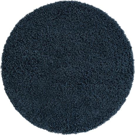 Navy Blue 4' x 4' Everyday Shag Round Area Rug Thick Soft Touch Fluffy & Plush Shaggy Pile 100% Polypropylene With Cotton Backing Durable  Carpet for Sale at Rug Engine