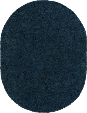 Navy Blue 8' x 10' Everyday Shag Oval Area Rug Thick Soft Touch Fluffy & Plush Shaggy Pile 100% Polypropylene With Cotton Backing Durable  Carpet for Sale at Rug Engine