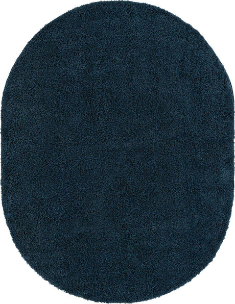 Navy Blue 8' x 10' Everyday Shag Oval Area Rug Thick Soft Touch Fluffy & Plush Shaggy Pile 100% Polypropylene With Cotton Backing Durable  Carpet for Sale at Rug Engine