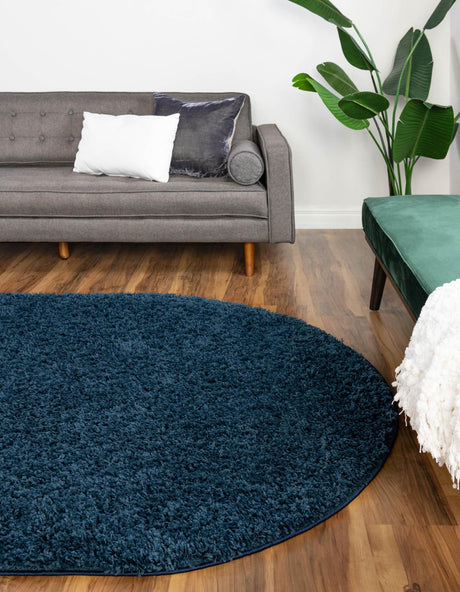 Navy Blue 8' x 10' Everyday Shag Oval Area Rug Thick Soft Touch Fluffy & Plush Shaggy Pile 100% Polypropylene With Cotton Backing Durable  Carpet for Sale at Rug Engine
