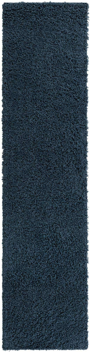 Navy Blue 2' 6 x 10' Everyday Shag Runner Area Rug Thick Soft Touch Fluffy & Plush Shaggy Pile 100% Polypropylene With Cotton Backing Durable  Carpet for Sale at Rug Engine