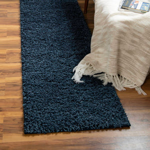 Navy Blue 2' 6 x 19' 8 Everyday Shag Runner Area Rug Thick Soft Touch Fluffy & Plush Shaggy Pile 100% Polypropylene With Cotton Backing Durable  Carpet for Sale at Rug Engine