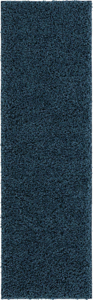 Navy Blue 2' 2 x 6' 7 Everyday Shag Runner Area Rug Thick Soft Touch Fluffy & Plush Shaggy Pile 100% Polypropylene With Cotton Backing Durable  Carpet for Sale at Rug Engine