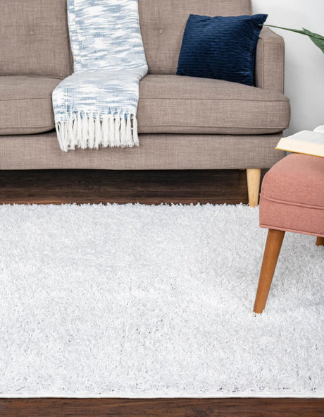 Snow White 9' x 12' Everyday Shag Rectangle Area Rug Thick Soft Touch Fluffy & Plush Shaggy Pile 100% Polypropylene With Cotton Backing Durable  Carpet for Sale at Rug Engine