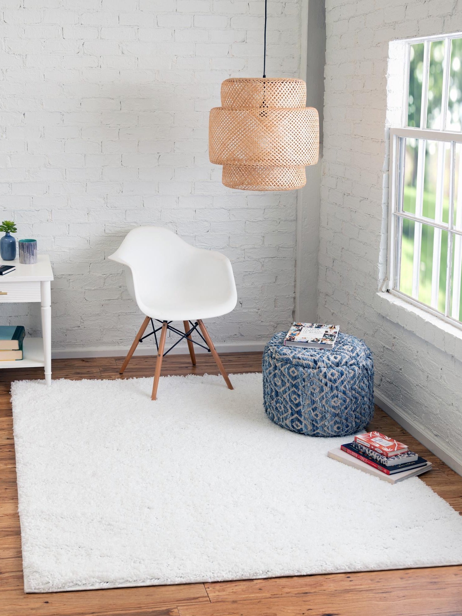 Snow White 5' x 5' Everyday Shag Square Area Rug Thick Soft Touch Fluffy & Plush Shaggy Pile 100% Polypropylene With Cotton Backing Durable  Carpet for Sale at Rug Engine