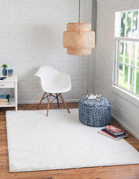 Snow White 5' x 5' Everyday Shag Square Area Rug Thick Soft Touch Fluffy & Plush Shaggy Pile 100% Polypropylene With Cotton Backing Durable  Carpet for Sale at Rug Engine