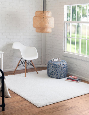 Snow White 3' 3 x 3' 3 Everyday Shag Square Area Rug Thick Soft Touch Fluffy & Plush Shaggy Pile 100% Polypropylene With Cotton Backing Durable  Carpet for Sale at Rug Engine