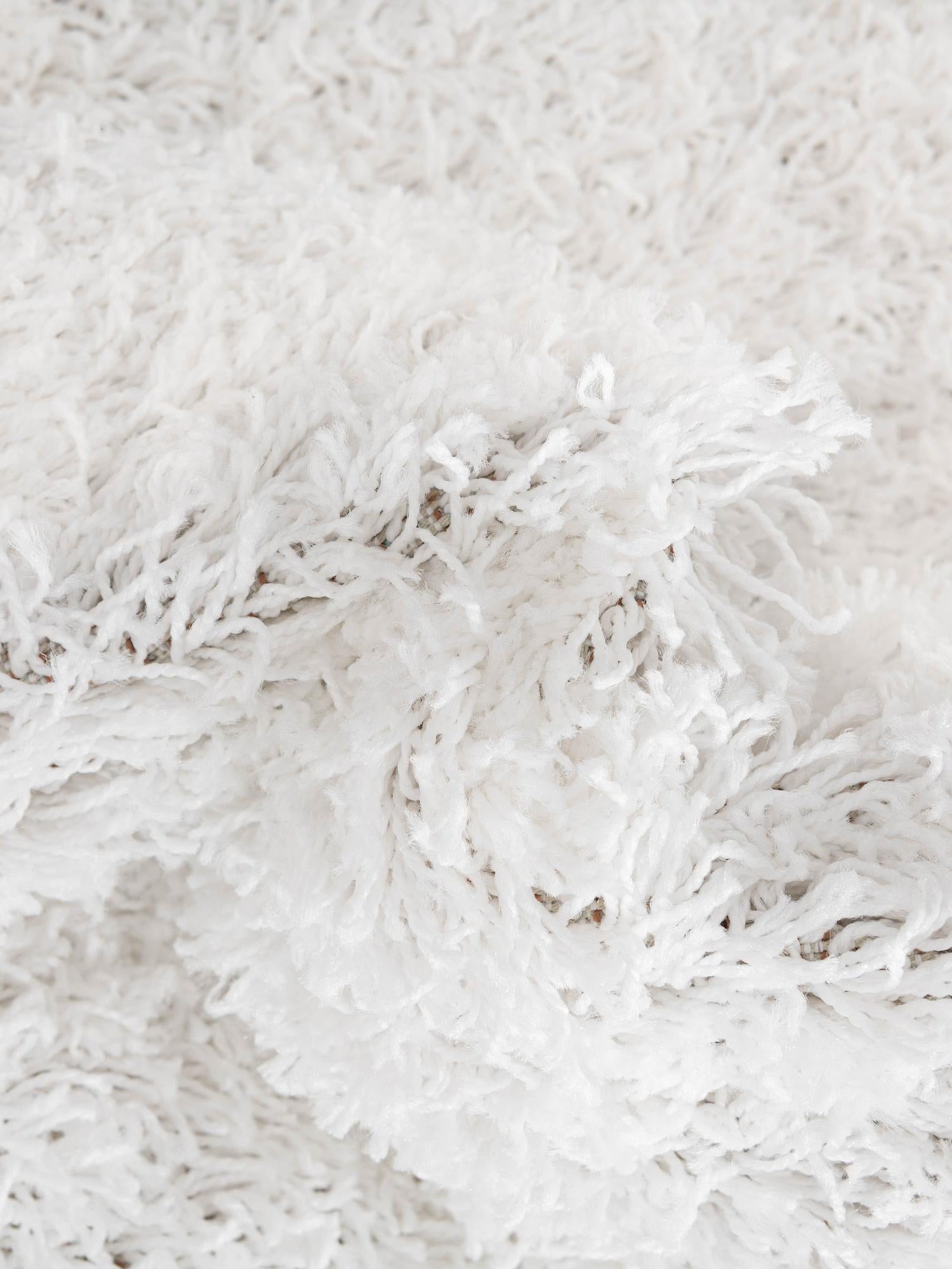 Snow White 7' 10 x 7' 10 Everyday Shag Square Area Rug Thick Soft Touch Fluffy & Plush Shaggy Pile 100% Polypropylene With Cotton Backing Durable  Carpet for Sale at Rug Engine