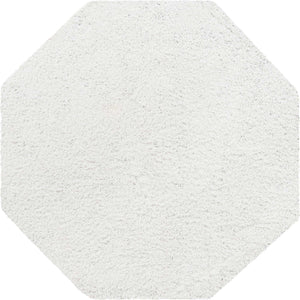 Snow White 7' 10 x 7' 10 Everyday Shag Octagon Area Rug Thick Soft Touch Fluffy & Plush Shaggy Pile 100% Polypropylene With Cotton Backing Durable  Carpet for Sale at Rug Engine