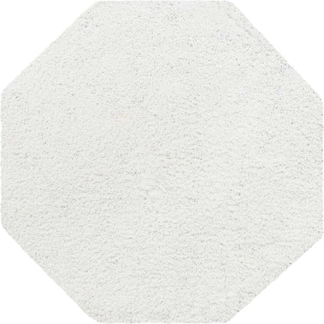 Snow White 7' 10 x 7' 10 Everyday Shag Octagon Area Rug Thick Soft Touch Fluffy & Plush Shaggy Pile 100% Polypropylene With Cotton Backing Durable  Carpet for Sale at Rug Engine