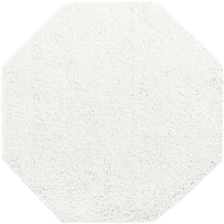 Snow White 6' x 6' Everyday Shag Octagon Area Rug Thick Soft Touch Fluffy & Plush Shaggy Pile 100% Polypropylene With Cotton Backing Durable  Carpet for Sale at Rug Engine