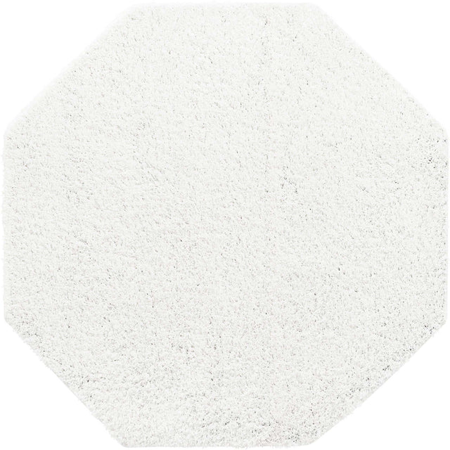 Snow White 6' x 6' Everyday Shag Octagon Area Rug Thick Soft Touch Fluffy & Plush Shaggy Pile 100% Polypropylene With Cotton Backing Durable  Carpet for Sale at Rug Engine