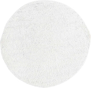 Snow White 7' 10 x 7' 10 Everyday Shag Round Area Rug Thick Soft Touch Fluffy & Plush Shaggy Pile 100% Polypropylene With Cotton Backing Durable  Carpet for Sale at Rug Engine