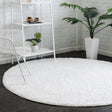 Snow White 12' 4 x 12' 4 Everyday Shag Round Area Rug Thick Soft Touch Fluffy & Plush Shaggy Pile 100% Polypropylene With Cotton Backing Durable  Carpet for Sale at Rug Engine