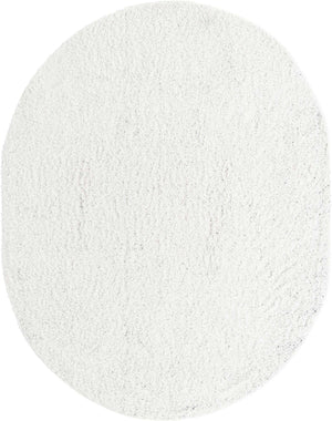 Snow White 8' x 10' Everyday Shag Oval Area Rug Thick Soft Touch Fluffy & Plush Shaggy Pile 100% Polypropylene With Cotton Backing Durable  Carpet for Sale at Rug Engine