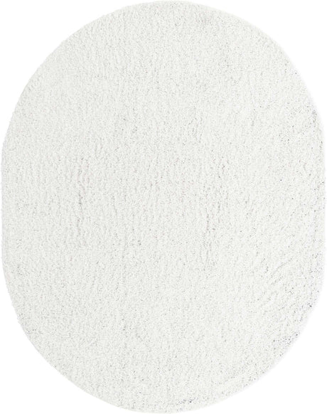 Snow White 8' x 10' Everyday Shag Oval Area Rug Thick Soft Touch Fluffy & Plush Shaggy Pile 100% Polypropylene With Cotton Backing Durable  Carpet for Sale at Rug Engine