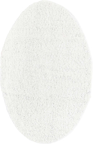 Snow White 5' x 8' Everyday Shag Oval Area Rug Thick Soft Touch Fluffy & Plush Shaggy Pile 100% Polypropylene With Cotton Backing Durable  Carpet for Sale at Rug Engine