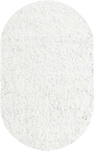 Snow White 3' 3 x 5' 3 Everyday Shag Oval Area Rug Thick Soft Touch Fluffy & Plush Shaggy Pile 100% Polypropylene With Cotton Backing Durable  Carpet for Sale at Rug Engine