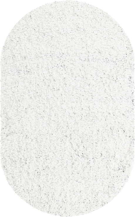 Snow White 3' 3 x 5' 3 Everyday Shag Oval Area Rug Thick Soft Touch Fluffy & Plush Shaggy Pile 100% Polypropylene With Cotton Backing Durable  Carpet for Sale at Rug Engine