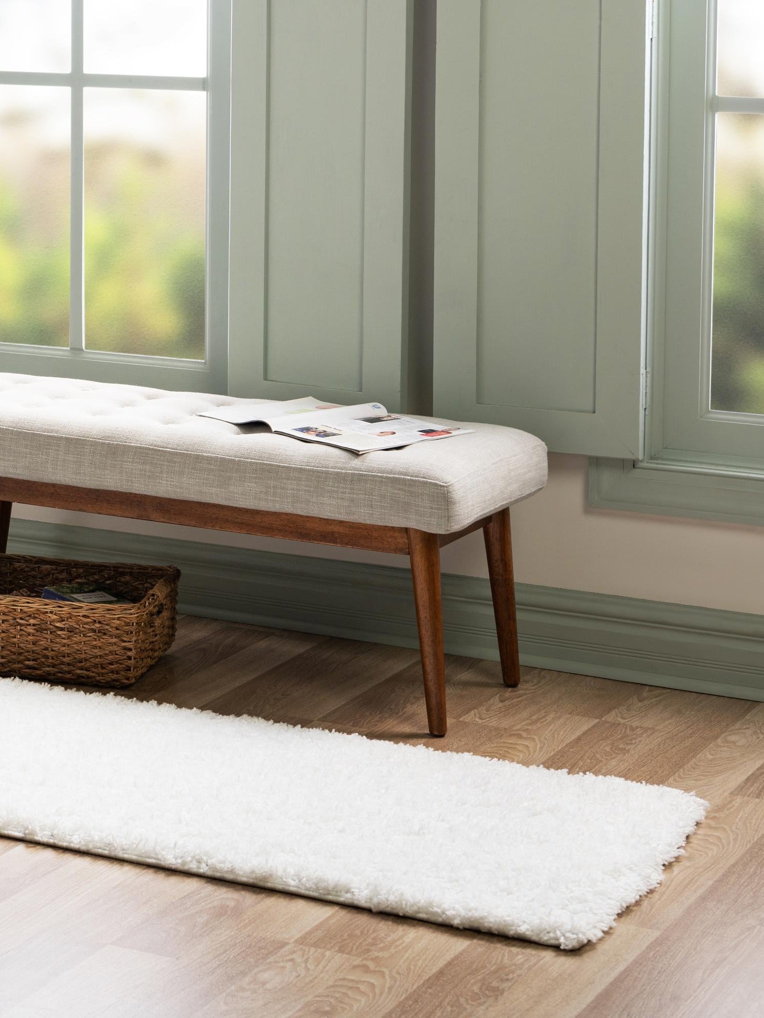 Snow White 2' 6 x 10' Everyday Shag Runner Area Rug Thick Soft Touch Fluffy & Plush Shaggy Pile 100% Polypropylene With Cotton Backing Durable  Carpet for Sale at Rug Engine