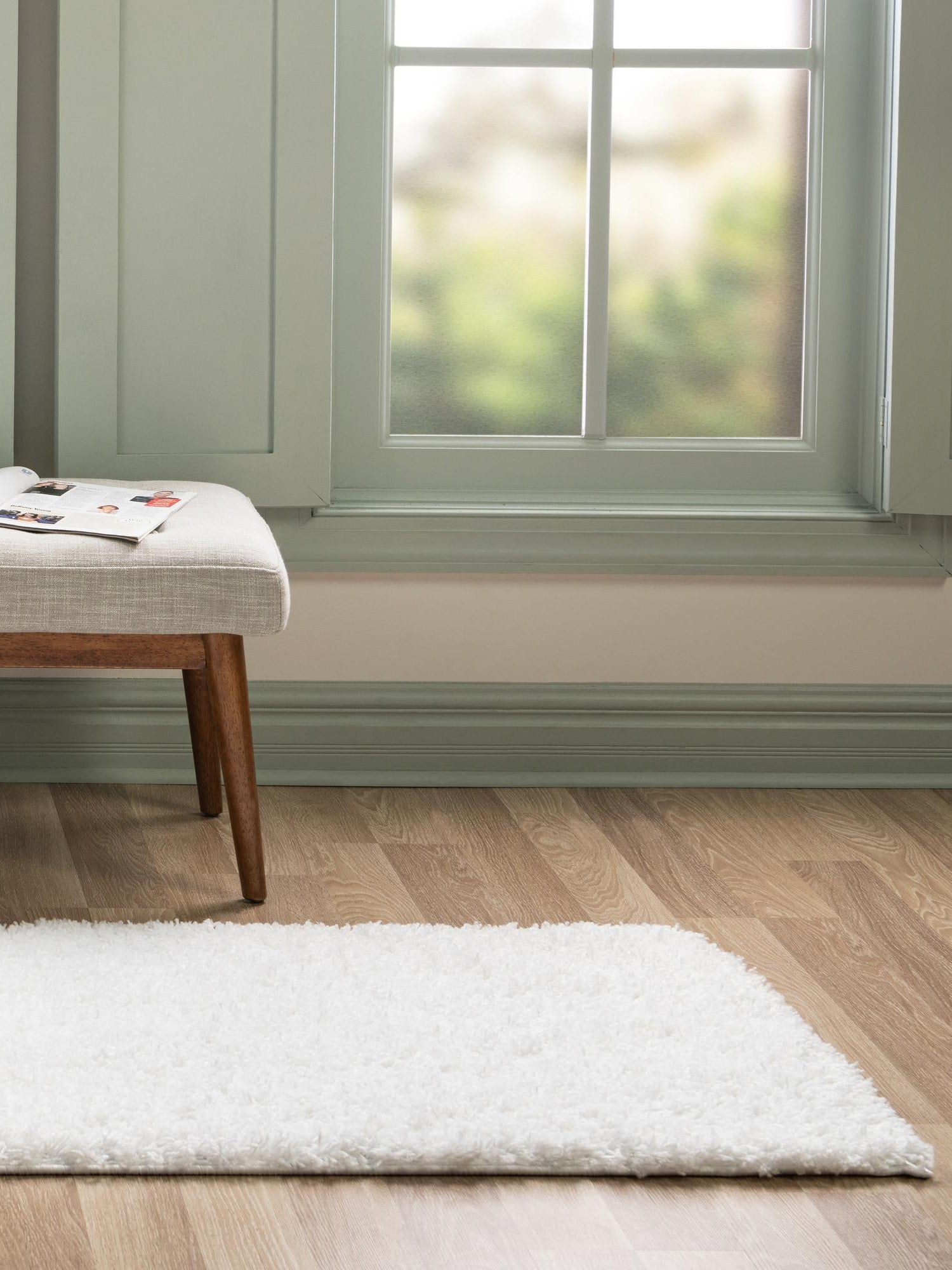 Snow White 2' 6 x 10' Everyday Shag Runner Area Rug Thick Soft Touch Fluffy & Plush Shaggy Pile 100% Polypropylene With Cotton Backing Durable  Carpet for Sale at Rug Engine