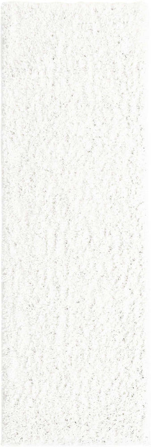 Snow White 2' 2 x 6' 7 Everyday Shag Runner Area Rug Thick Soft Touch Fluffy & Plush Shaggy Pile 100% Polypropylene With Cotton Backing Durable  Carpet for Sale at Rug Engine