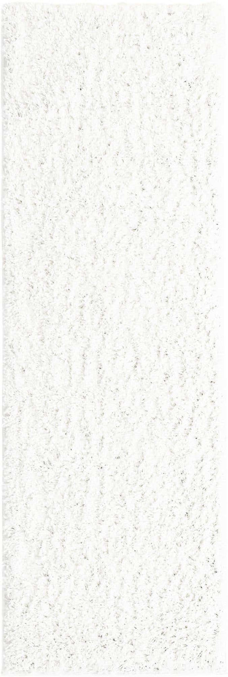 Snow White 2' 2 x 6' 7 Everyday Shag Runner Area Rug Thick Soft Touch Fluffy & Plush Shaggy Pile 100% Polypropylene With Cotton Backing Durable  Carpet for Sale at Rug Engine