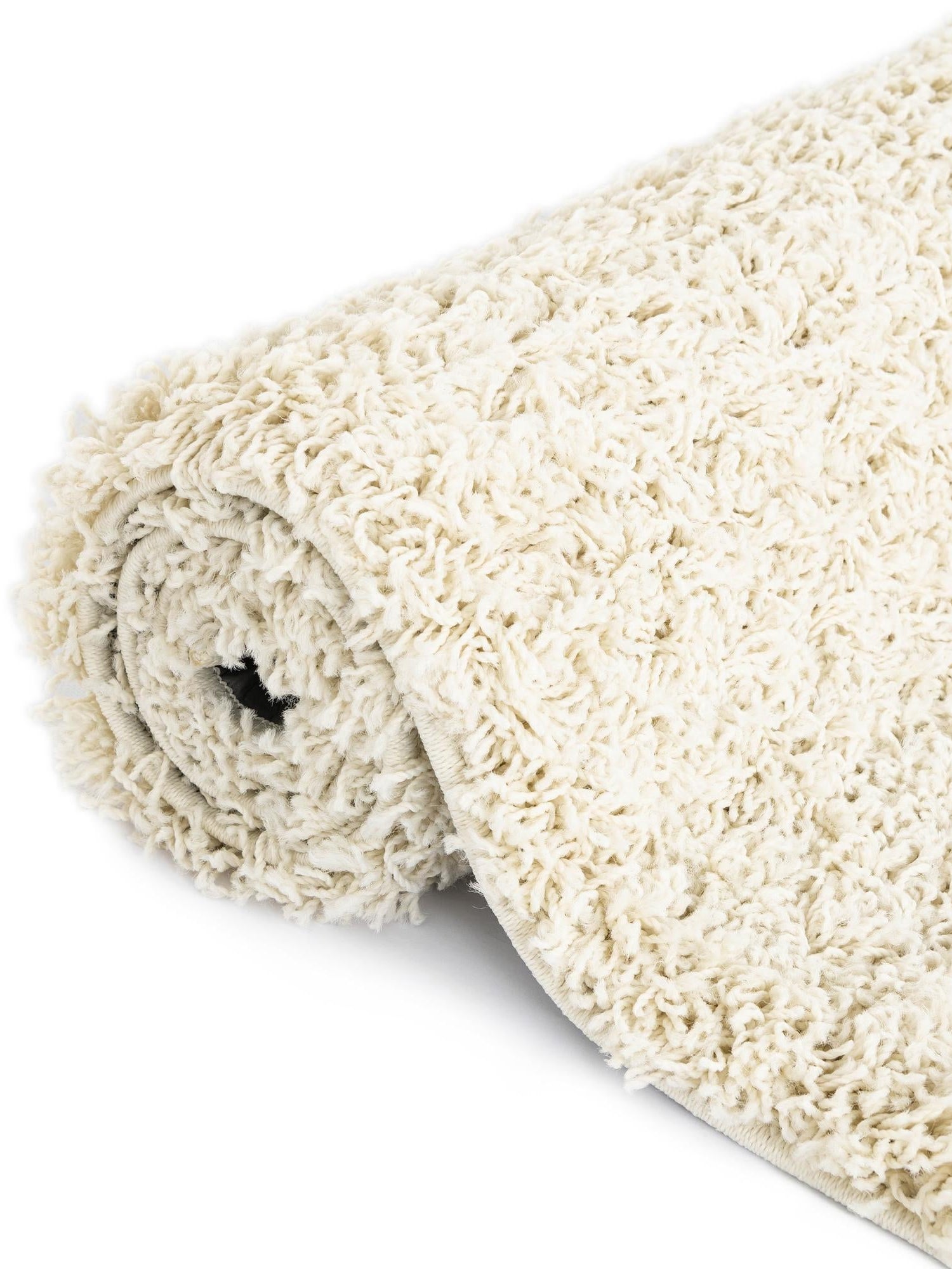 Ivory 5' x 5' Everyday Shag Square Area Rug Thick Soft Touch Fluffy & Plush Shaggy Pile 100% Polypropylene With Cotton Backing Durable  Carpet for Sale at Rug Engine