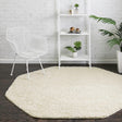 Ivory 4' x 4' Everyday Shag Octagon Area Rug Thick Soft Touch Fluffy & Plush Shaggy Pile 100% Polypropylene With Cotton Backing Durable  Carpet for Sale at Rug Engine