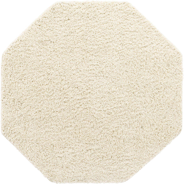 Ivory 4' x 4' Everyday Shag Octagon Area Rug Thick Soft Touch Fluffy & Plush Shaggy Pile 100% Polypropylene With Cotton Backing Durable  Carpet for Sale at Rug Engine