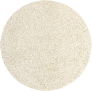 Ivory 7' 10 x 7' 10 Everyday Shag Round Area Rug Thick Soft Touch Fluffy & Plush Shaggy Pile 100% Polypropylene With Cotton Backing Durable  Carpet for Sale at Rug Engine