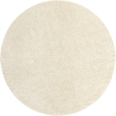 Ivory 7' 10 x 7' 10 Everyday Shag Round Area Rug Thick Soft Touch Fluffy & Plush Shaggy Pile 100% Polypropylene With Cotton Backing Durable  Carpet for Sale at Rug Engine