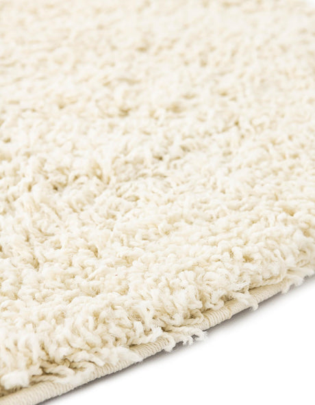 Ivory 4' x 4' Everyday Shag Round Area Rug Thick Soft Touch Fluffy & Plush Shaggy Pile 100% Polypropylene With Cotton Backing Durable  Carpet for Sale at Rug Engine