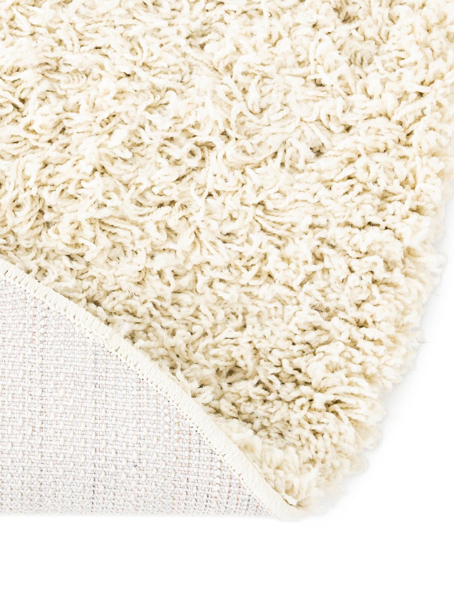 Ivory 7' 10 x 7' 10 Everyday Shag Round Area Rug Thick Soft Touch Fluffy & Plush Shaggy Pile 100% Polypropylene With Cotton Backing Durable  Carpet for Sale at Rug Engine