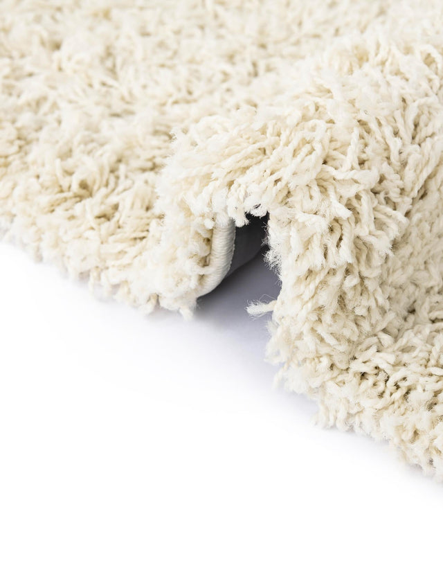 Ivory 7' x 7' Everyday Shag Round Area Rug Thick Soft Touch Fluffy & Plush Shaggy Pile 100% Polypropylene With Cotton Backing Durable  Carpet for Sale at Rug Engine