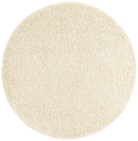 Ivory 6' x 6' Everyday Shag Round Area Rug Thick Soft Touch Fluffy & Plush Shaggy Pile 100% Polypropylene With Cotton Backing Durable  Carpet for Sale at Rug Engine