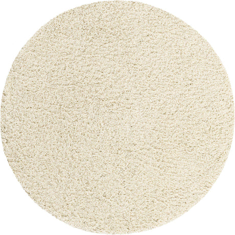 Ivory 5' x 5' Everyday Shag Round Area Rug Thick Soft Touch Fluffy & Plush Shaggy Pile 100% Polypropylene With Cotton Backing Durable  Carpet for Sale at Rug Engine
