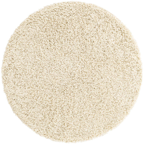 Ivory 4' x 4' Everyday Shag Round Rug