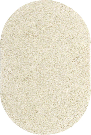 Ivory 8' x 10' Everyday Shag Oval Area Rug Thick Soft Touch Fluffy & Plush Shaggy Pile 100% Polypropylene With Cotton Backing Durable  Carpet for Sale at Rug Engine
